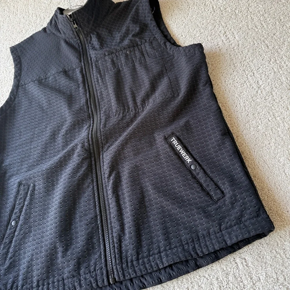 Truewerk Technical Workwear Vest Mens M Soft‎ Shell Fleece Lined Black